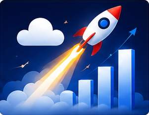 Rocket growth illustration